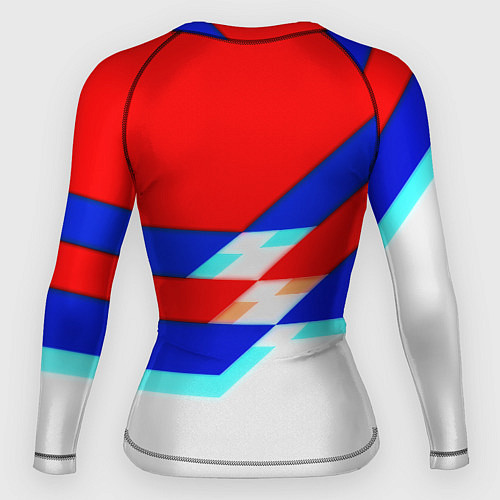 Женский рашгард Манчестер Юнайтед полосы геометрия / 3D-принт – фото 2