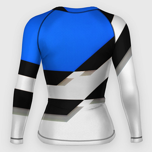 Женский рашгард Лестер сити геометрия полосы / 3D-принт – фото 2