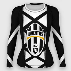 Рашгард женский Ювентус геометрия полосы линии, цвет: 3D-принт
