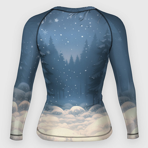 Женский рашгард Лошадка ловит снежинку / 3D-принт – фото 2