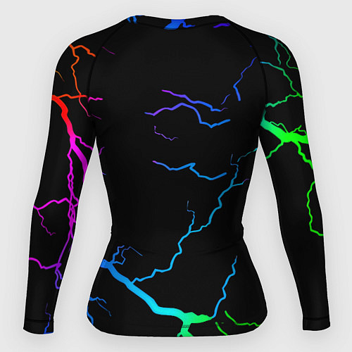 Женский рашгард Манчестер Юнайтед неоновые молнии / 3D-принт – фото 2