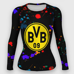 Рашгард женский Borussia краски всплеск текстура, цвет: 3D-принт