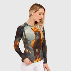 Рашгард женский Стимпанк и огненная лошадь, цвет: 3D-принт — фото 2