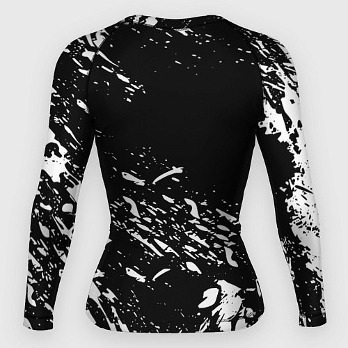 Женский рашгард Juventus белые штрихи красок / 3D-принт – фото 2