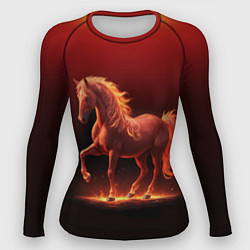 Рашгард женский Узор с конем огнем, цвет: 3D-принт