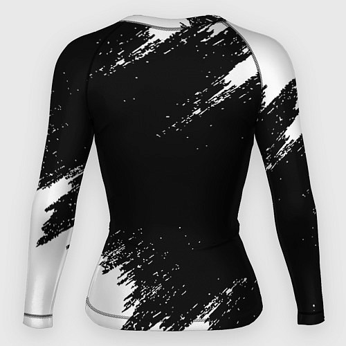 Женский рашгард Реал Мадрид черно белые краски / 3D-принт – фото 2