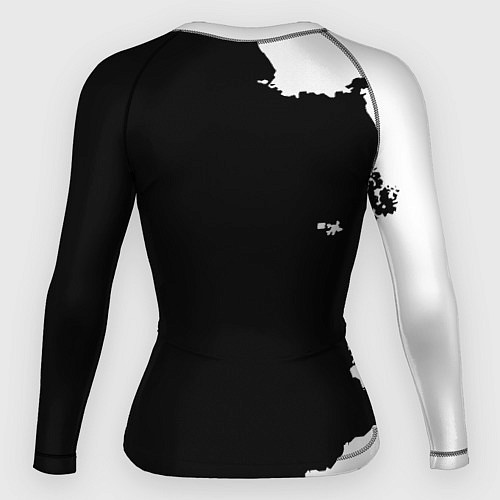 Женский рашгард Реал Мадрид черно белые краски / 3D-принт – фото 2