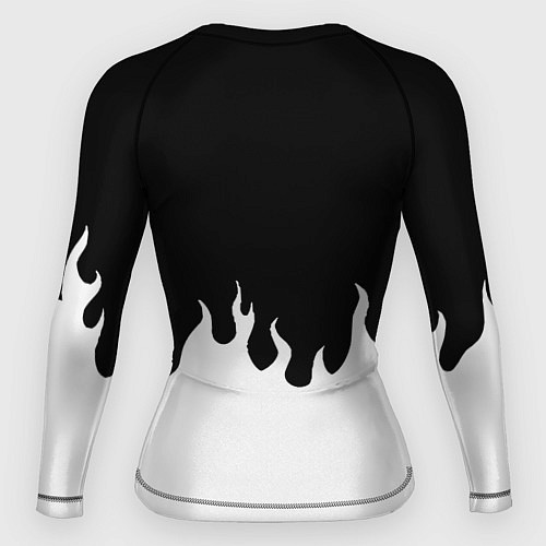 Женский рашгард Реал Мадрид огонь белый / 3D-принт – фото 2