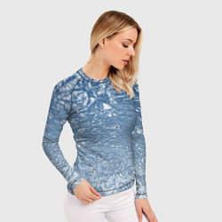 Рашгард женский Налипший снег, цвет: 3D-принт — фото 2