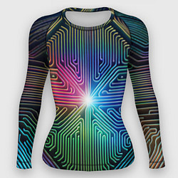 Рашгард женский Линейная графика, цвет: 3D-принт