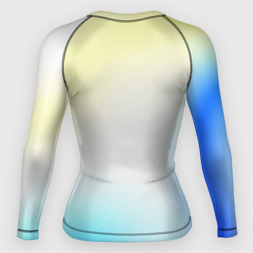 Женский рашгард Color yellow blue white / 3D-принт – фото 2