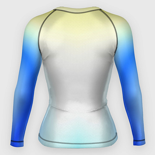 Женский рашгард Color yellow blue white / 3D-принт – фото 2