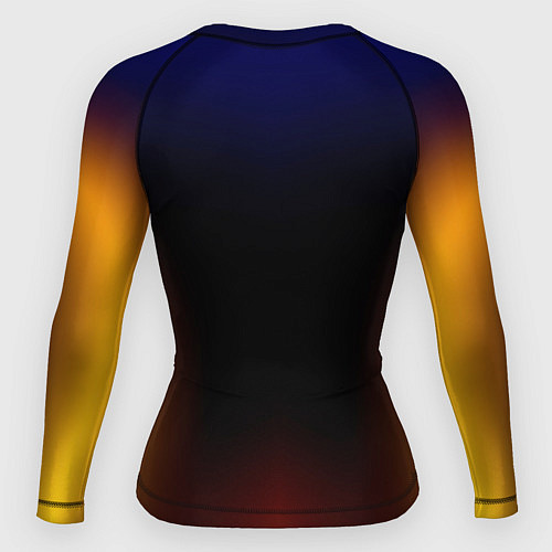 Женский рашгард Color black red blue / 3D-принт – фото 2