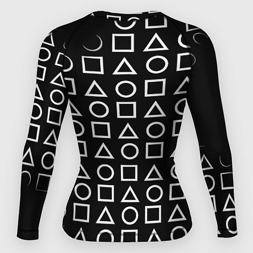 Женский рашгард Borussia геометрия черно белая / 3D-принт – фото 2