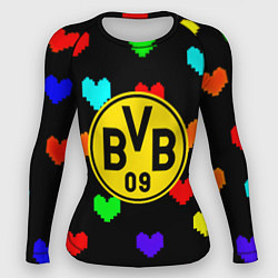 Рашгард женский Borussia сердца паттерн, цвет: 3D-принт