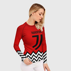 Рашгард женский Ювентус полосы спорт, цвет: 3D-принт — фото 2