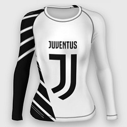 Женский рашгард Ювентус полосы геометрия текстура