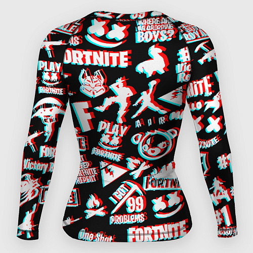 Женский рашгард Ювентус x фортнайт глитч / 3D-принт – фото 2