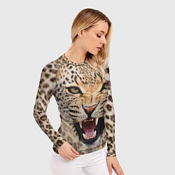 Рашгард женский Взгляд леопарда, цвет: 3D-принт — фото 2