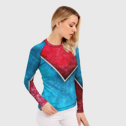 Рашгард женский Grunge superhero line - геометрические линии, цвет: 3D-принт — фото 2