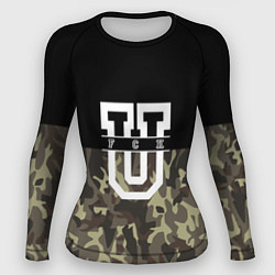 Рашгард женский FCK U: Camo, цвет: 3D-принт