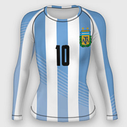 Рашгард женский Месси - сборная Аргентины, цвет: 3D-принт