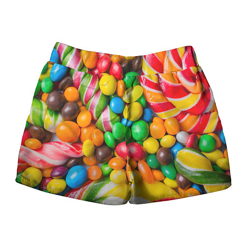 Женские шорты Сладкие конфетки / 3D-принт – фото 2