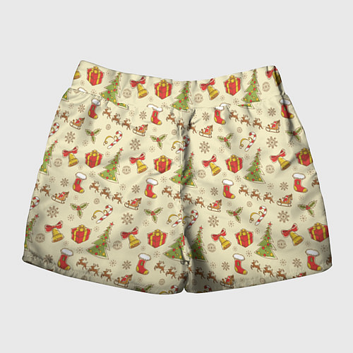 Женские шорты Новогодние подарки / 3D-принт – фото 2