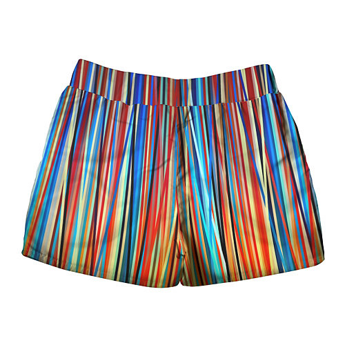 Женские шорты Colored stripes / 3D-принт – фото 2