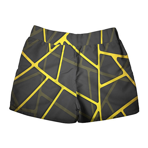 Женские шорты Желтая сетка / 3D-принт – фото 2