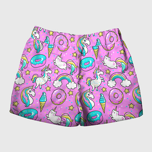 Женские шорты Сказочные единороги / 3D-принт – фото 2