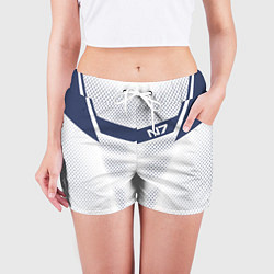 Шорты женские N7: White Armor, цвет: 3D-принт — фото 2