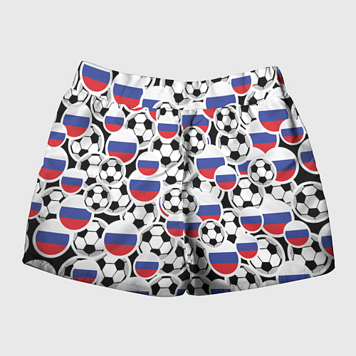 Женские шорты Россия: футбольный фанат / 3D-принт – фото 2