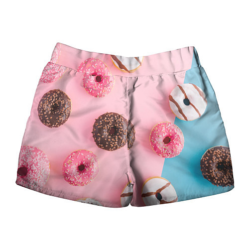 Женские шорты Сладкие пончики / 3D-принт – фото 2