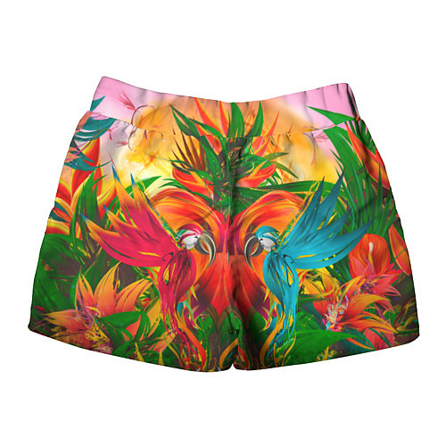 Женские шорты Яркие тропики / 3D-принт – фото 2