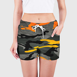 Шорты женские КАМУФЛЯЖ АРМЕЙСКИЙ, цвет: 3D-принт — фото 2