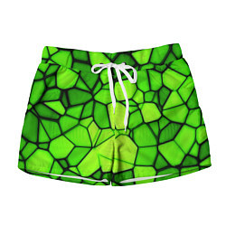 Шорты женские Зеленая мозаика, цвет: 3D-принт