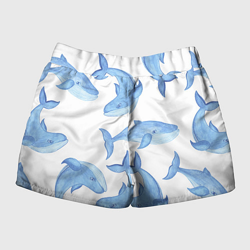 Женские шорты Косяк китов / 3D-принт – фото 2