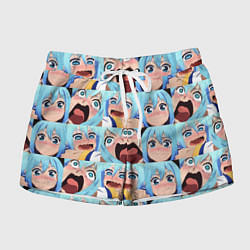 Шорты женские Аква Коносуба Aqua Konosuba, цвет: 3D-принт