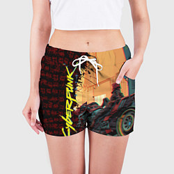 Шорты женские Киберпанк, цвет: 3D-принт — фото 2