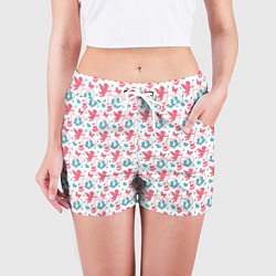 Шорты женские День Святого Валентина, цвет: 3D-принт — фото 2
