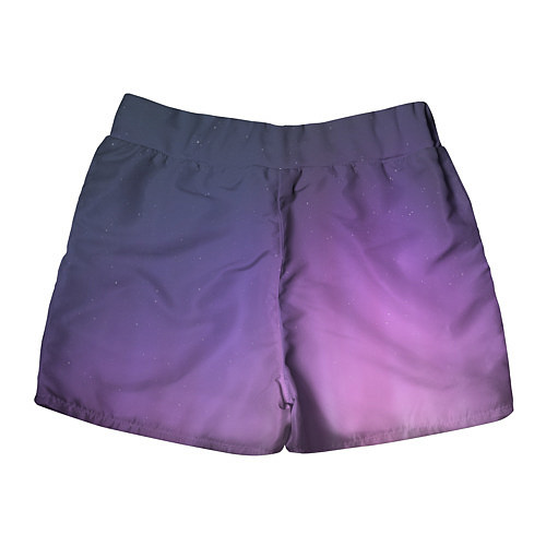 Женские шорты Северное сияние фиолетовый / 3D-принт – фото 2