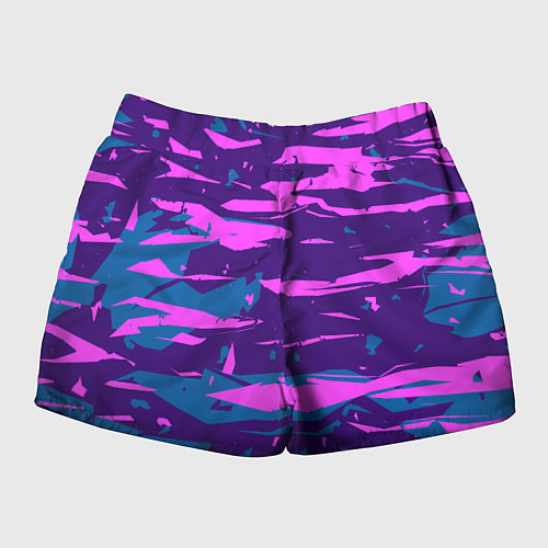 Женские шорты CYBERSTYLE NEON CAMOUFLAGE / 3D-принт – фото 2