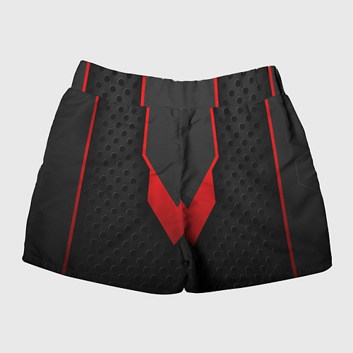 Женские шорты Красный галстук 3D / 3D-принт – фото 2