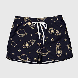 Шорты женские Космос, цвет: 3D-принт