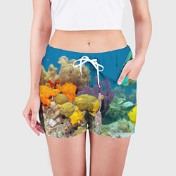 Шорты женские Морской мир, цвет: 3D-принт — фото 2