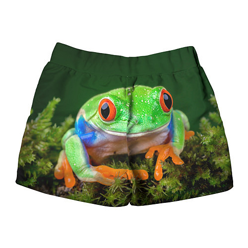 Женские шорты Тропическая лягушка / 3D-принт – фото 2