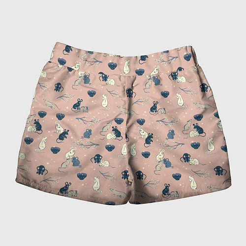 Женские шорты Мышки в японском стиле / 3D-принт – фото 2
