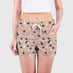 Шорты женские Мышки в японском стиле, цвет: 3D-принт — фото 2