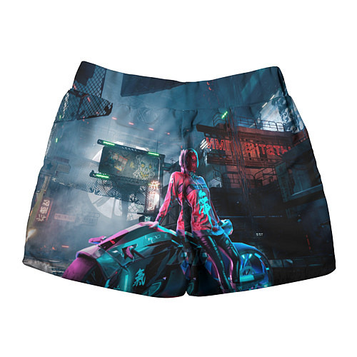 Женские шорты Cyberpunk / 3D-принт – фото 2